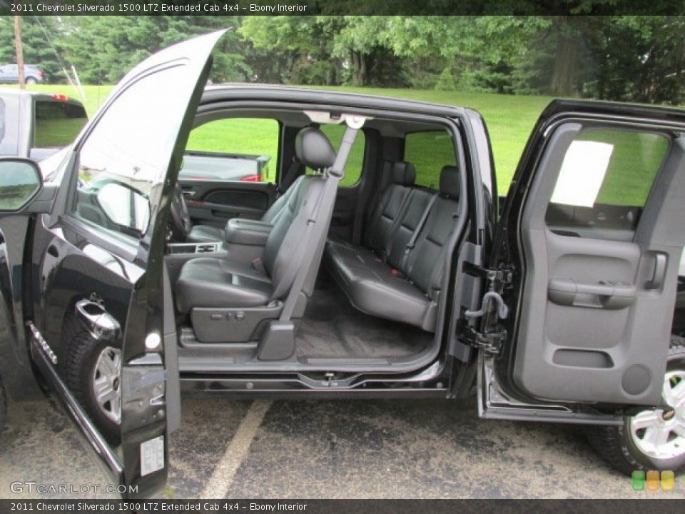 Ebony Interior Photo for the 2011 Chevrolet Silverado 1500 LTZ Extended Cab 4x4 #84173121