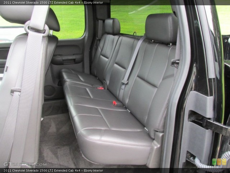 Ebony Interior Rear Seat for the 2011 Chevrolet Silverado 1500 LTZ Extended Cab 4x4 #84173142