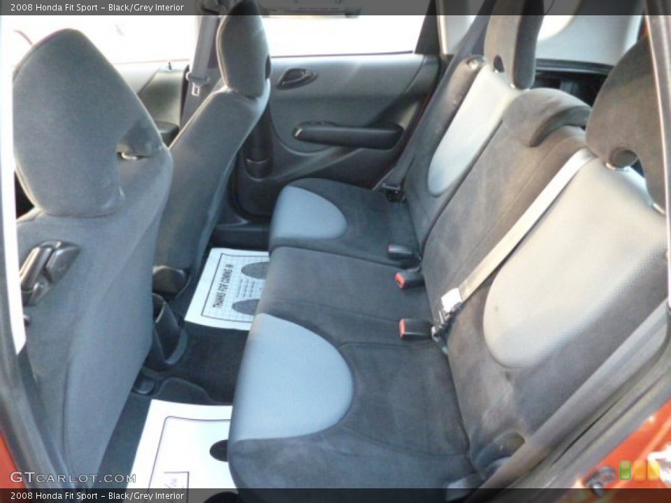 Black/Grey Interior Rear Seat for the 2008 Honda Fit Sport #84173199