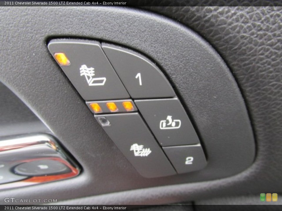 Ebony Interior Controls for the 2011 Chevrolet Silverado 1500 LTZ Extended Cab 4x4 #84173379