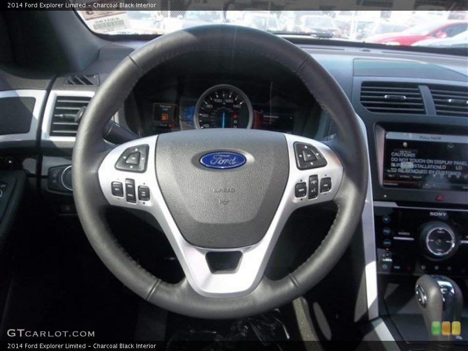 Charcoal Black Interior Steering Wheel for the 2014 Ford Explorer Limited #84173406