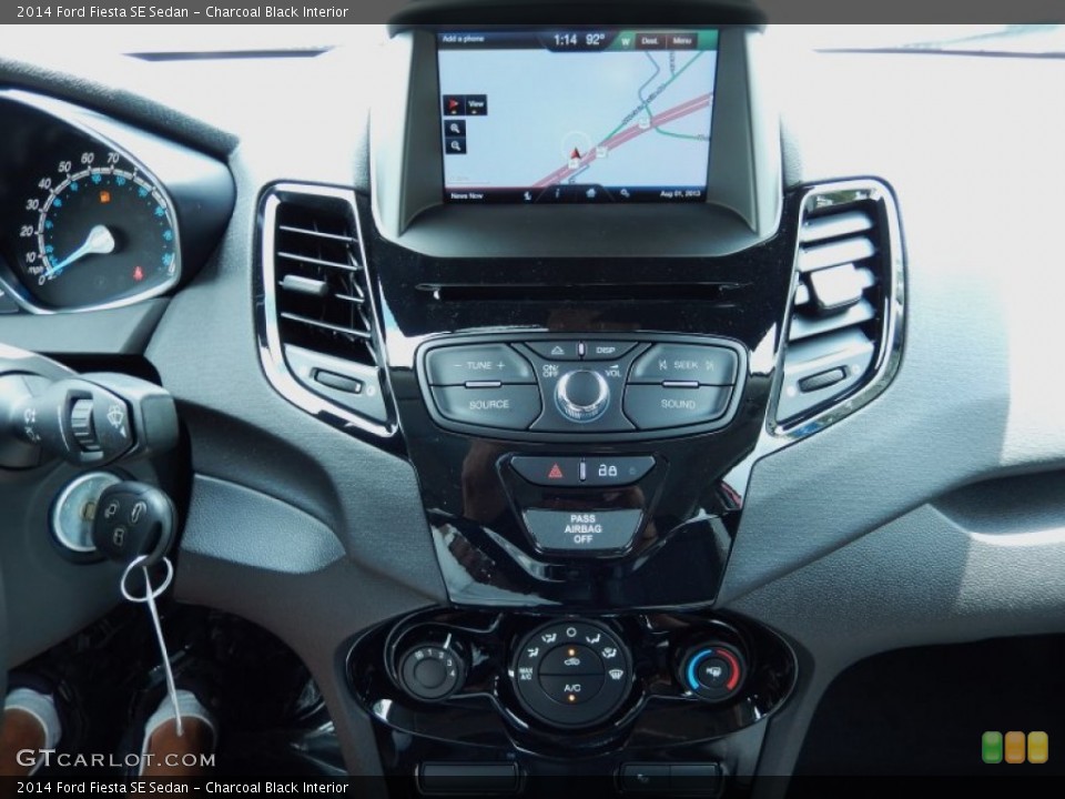 Charcoal Black Interior Controls for the 2014 Ford Fiesta SE Sedan #84173691