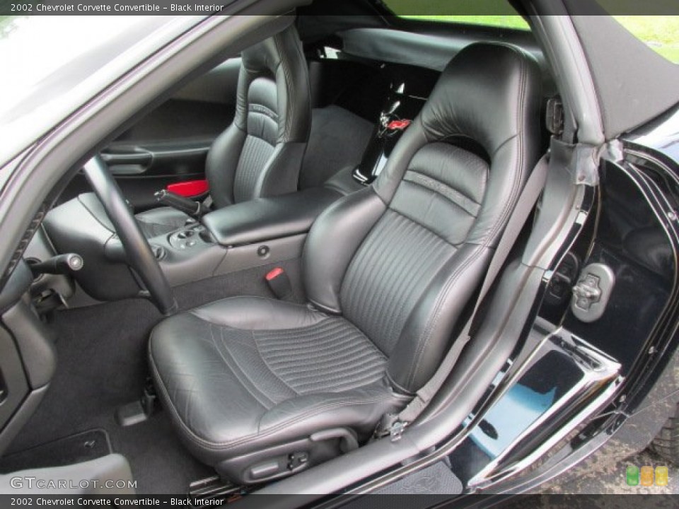 Black Interior Front Seat for the 2002 Chevrolet Corvette Convertible #84173922