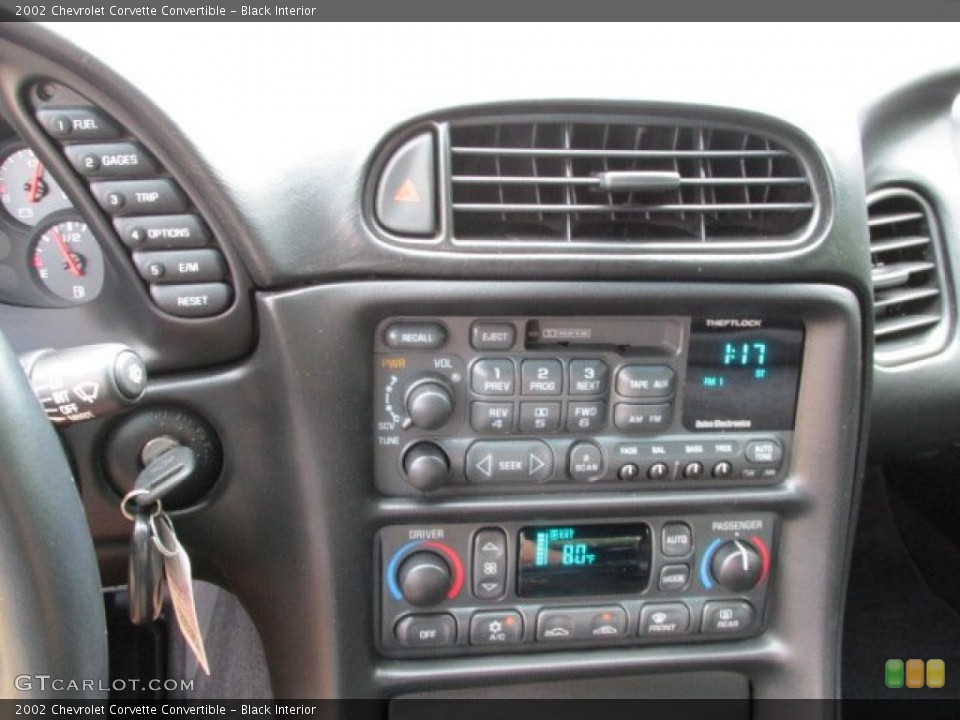 Black Interior Controls for the 2002 Chevrolet Corvette Convertible #84174021