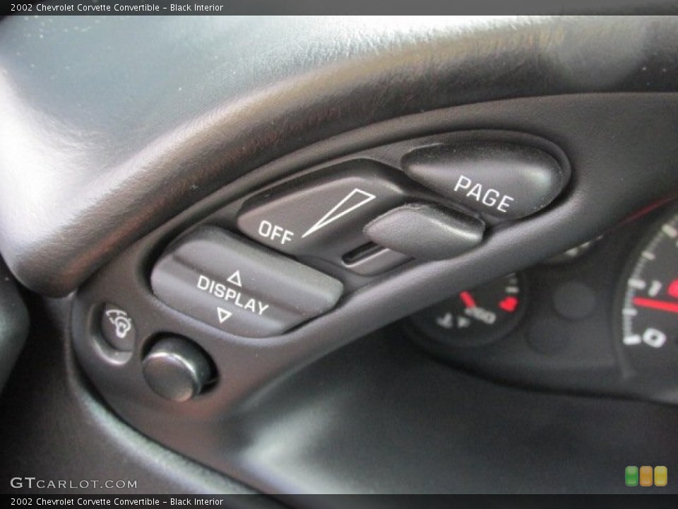 Black Interior Controls for the 2002 Chevrolet Corvette Convertible #84174096