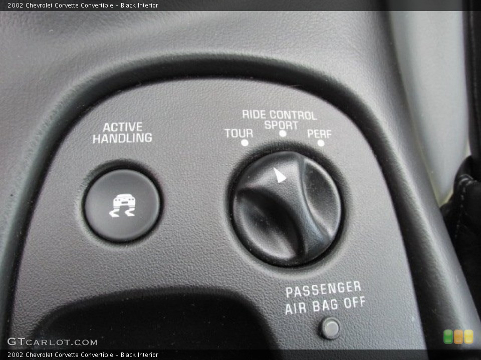 Black Interior Controls for the 2002 Chevrolet Corvette Convertible #84174124