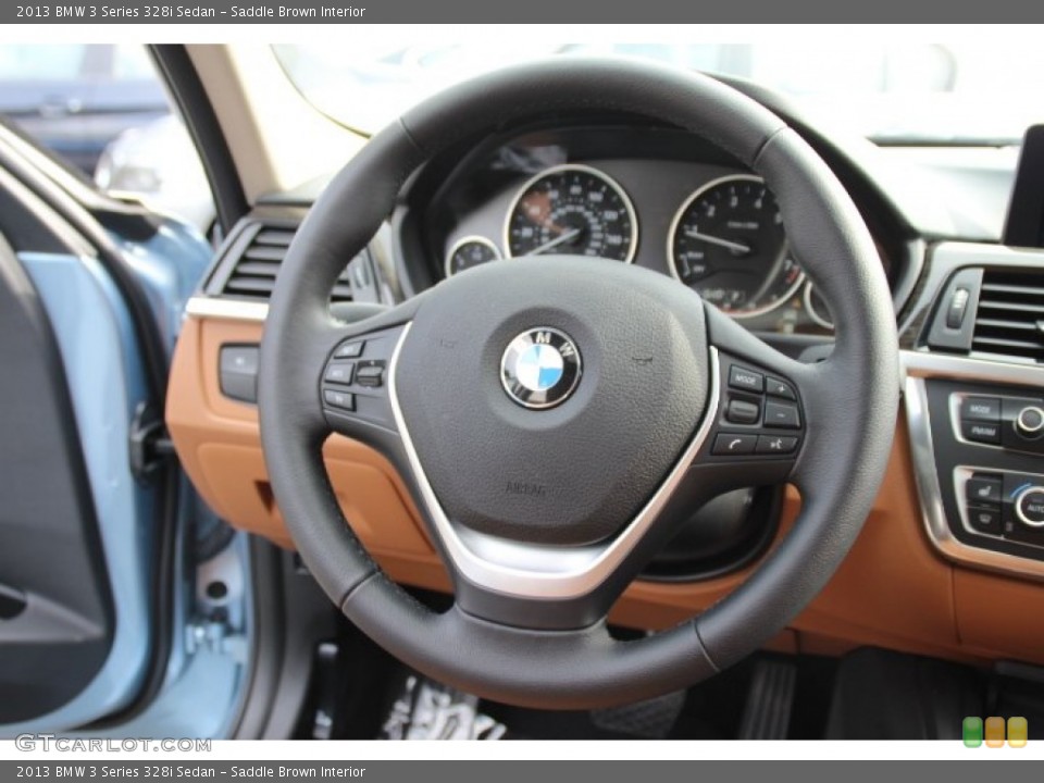 Saddle Brown Interior Steering Wheel for the 2013 BMW 3 Series 328i Sedan #84179760