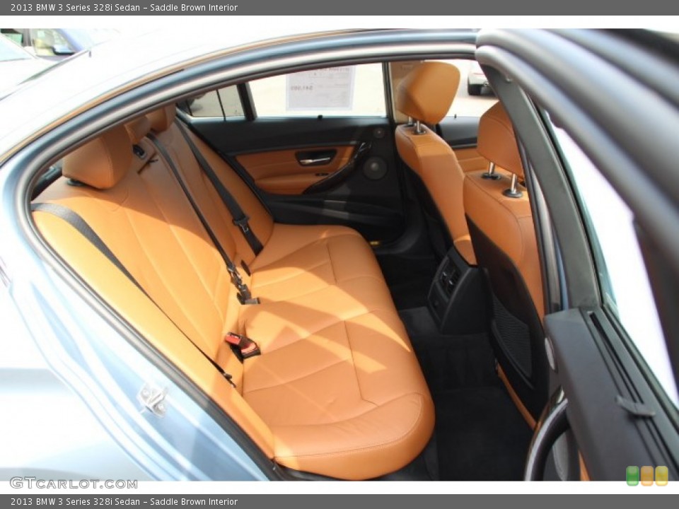 Saddle Brown Interior Rear Seat for the 2013 BMW 3 Series 328i Sedan #84179871