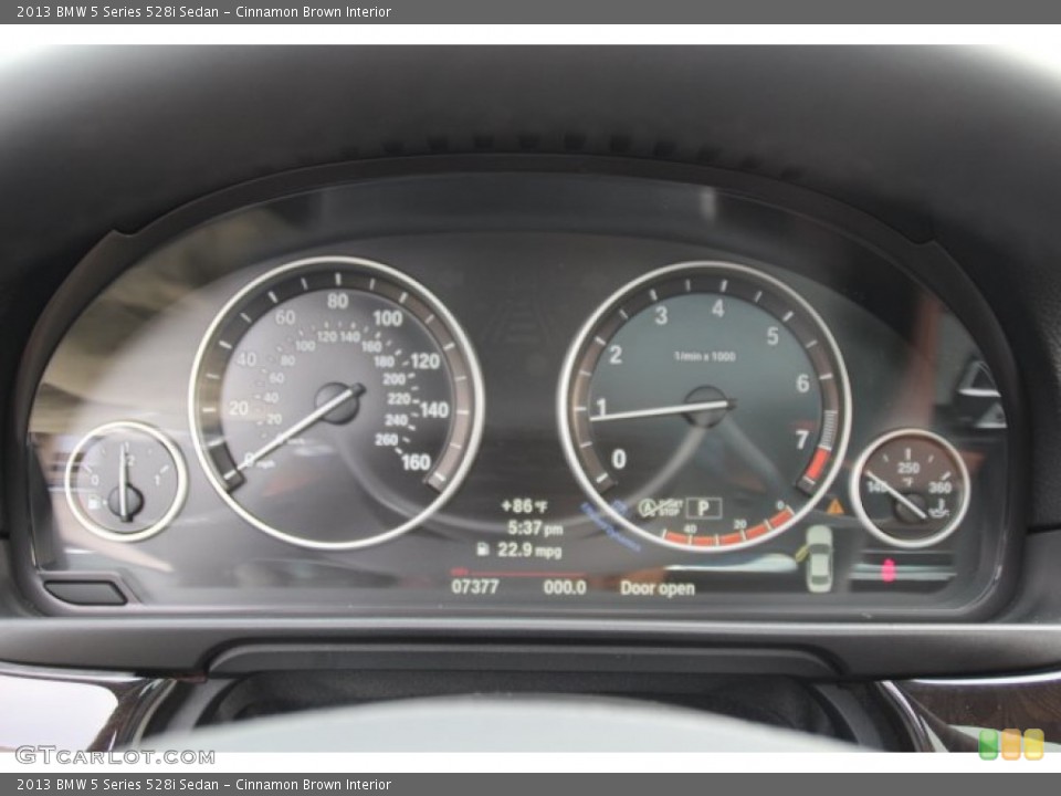 Cinnamon Brown Interior Gauges for the 2013 BMW 5 Series 528i Sedan #84180828