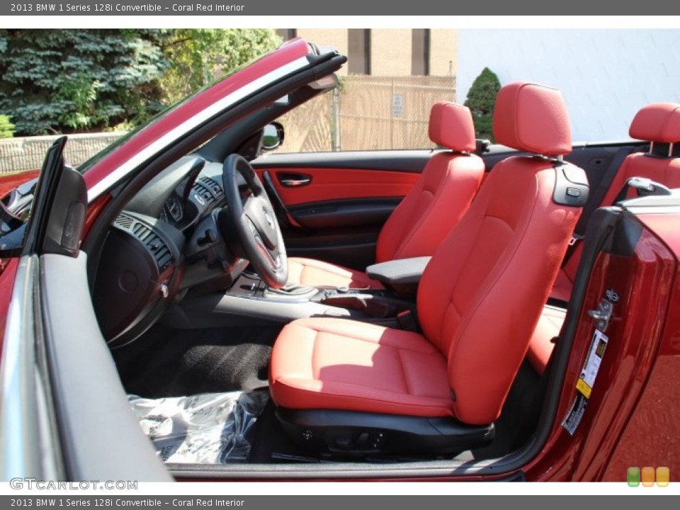 Coral Red Interior Front Seat for the 2013 BMW 1 Series 128i Convertible #84182367