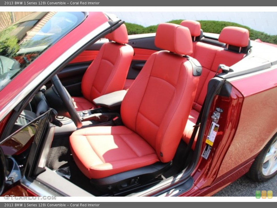 Coral Red Interior Front Seat for the 2013 BMW 1 Series 128i Convertible #84182382