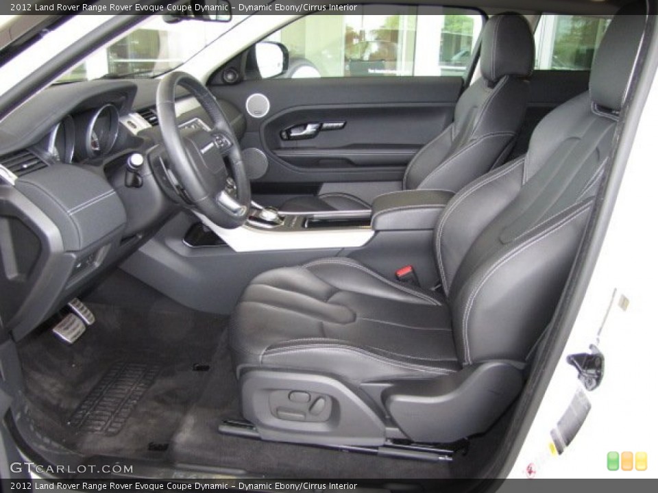 Dynamic Ebony/Cirrus Interior Front Seat for the 2012 Land Rover Range Rover Evoque Coupe Dynamic #84187209