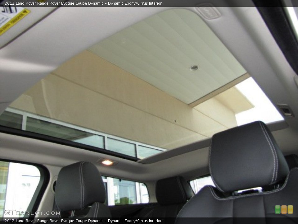 Dynamic Ebony/Cirrus Interior Sunroof for the 2012 Land Rover Range Rover Evoque Coupe Dynamic #84187401