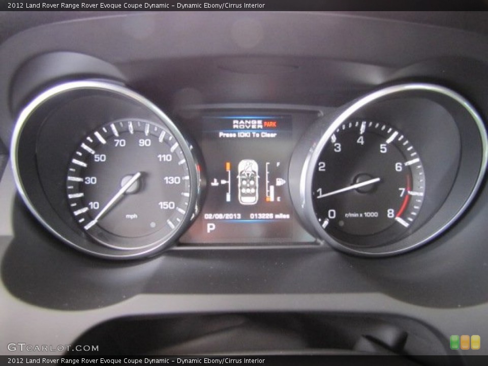 Dynamic Ebony/Cirrus Interior Gauges for the 2012 Land Rover Range Rover Evoque Coupe Dynamic #84187446