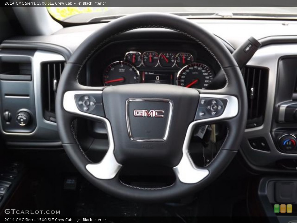 Jet Black Interior Steering Wheel for the 2014 GMC Sierra 1500 SLE Crew Cab #84193179
