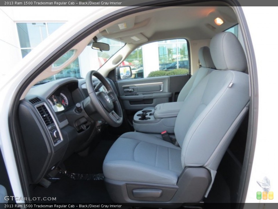 Black/Diesel Gray Interior Photo for the 2013 Ram 1500 Tradesman Regular Cab #84195764