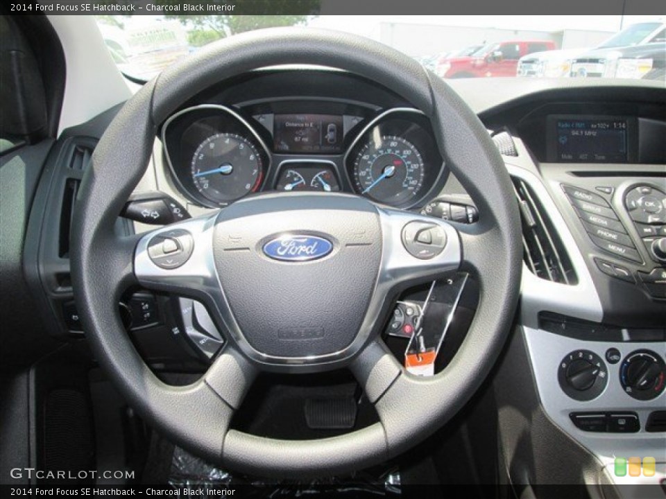 Charcoal Black Interior Steering Wheel for the 2014 Ford Focus SE Hatchback #84207299