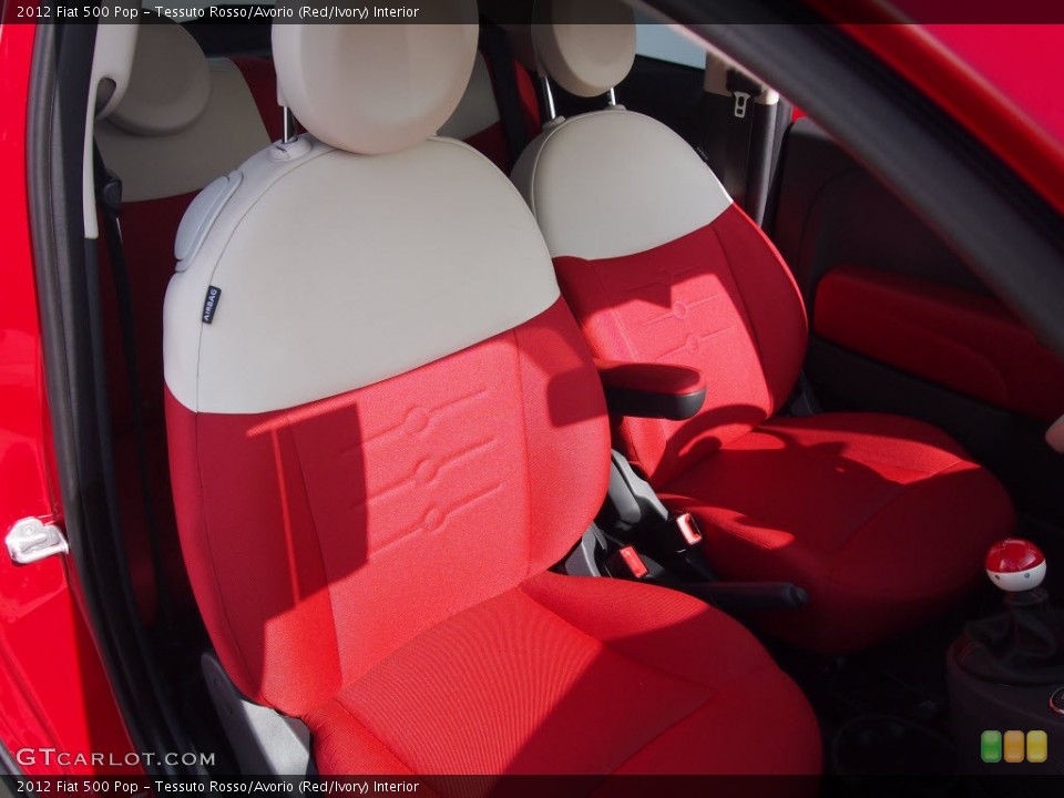 Tessuto Rosso/Avorio (Red/Ivory) Interior Front Seat for the 2012 Fiat 500 Pop #84208562