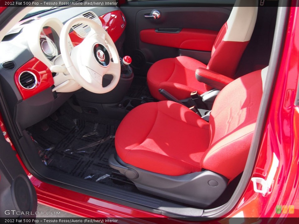 Tessuto Rosso/Avorio (Red/Ivory) Interior Photo for the 2012 Fiat 500 Pop #84208625