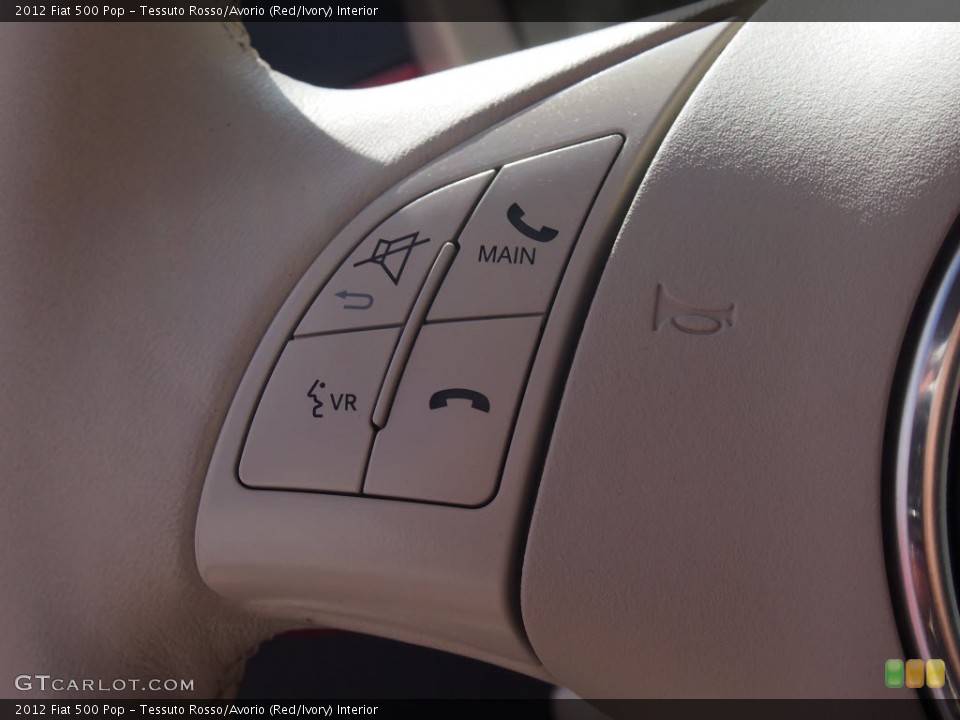 Tessuto Rosso/Avorio (Red/Ivory) Interior Controls for the 2012 Fiat 500 Pop #84208655