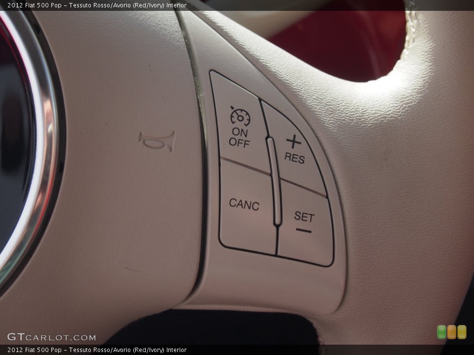 Tessuto Rosso/Avorio (Red/Ivory) Interior Controls for the 2012 Fiat 500 Pop #84208663