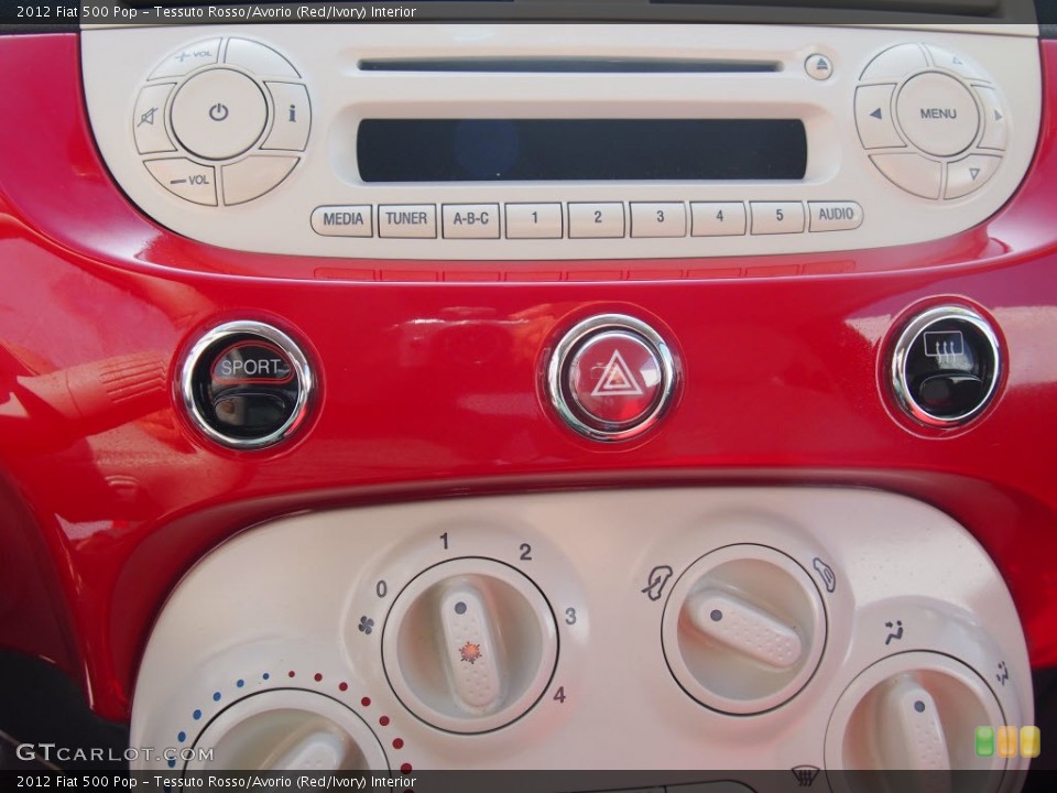 Tessuto Rosso/Avorio (Red/Ivory) Interior Controls for the 2012 Fiat 500 Pop #84208682