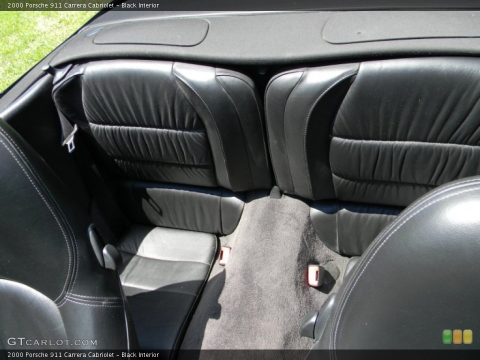 Black Interior Rear Seat for the 2000 Porsche 911 Carrera Cabriolet #84209792