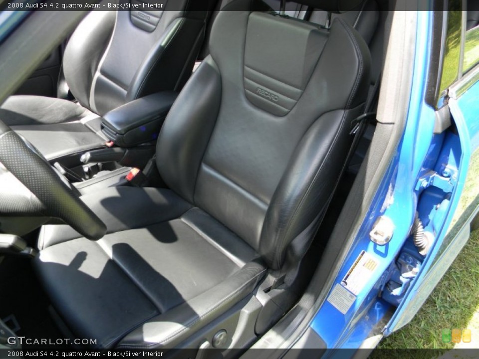 Black/Silver Interior Front Seat for the 2008 Audi S4 4.2 quattro Avant #84210050