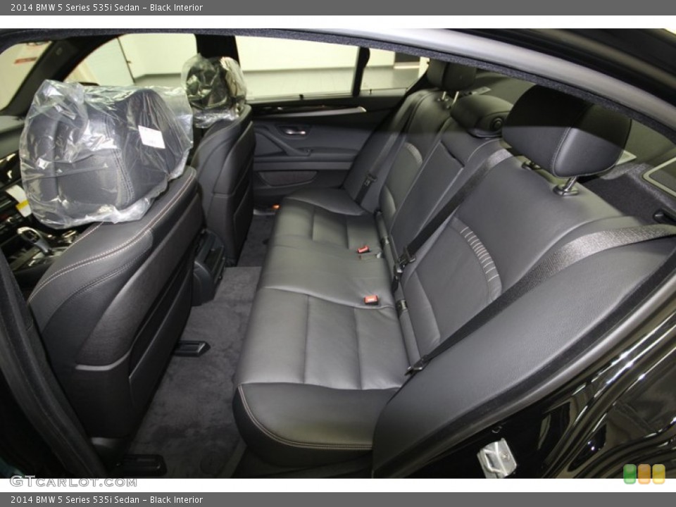Black Interior Rear Seat for the 2014 BMW 5 Series 535i Sedan #84221582