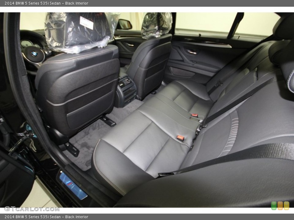 Black Interior Rear Seat for the 2014 BMW 5 Series 535i Sedan #84222035