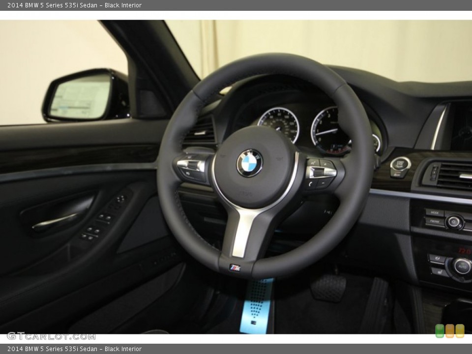 Black Interior Steering Wheel for the 2014 BMW 5 Series 535i Sedan #84222080