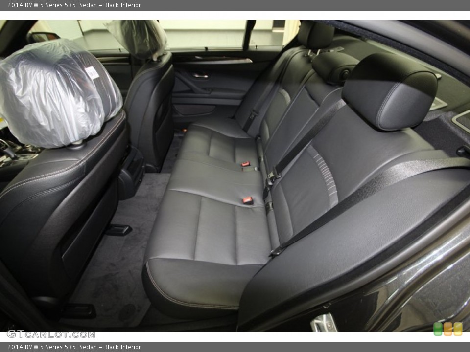 Black Interior Rear Seat for the 2014 BMW 5 Series 535i Sedan #84222470