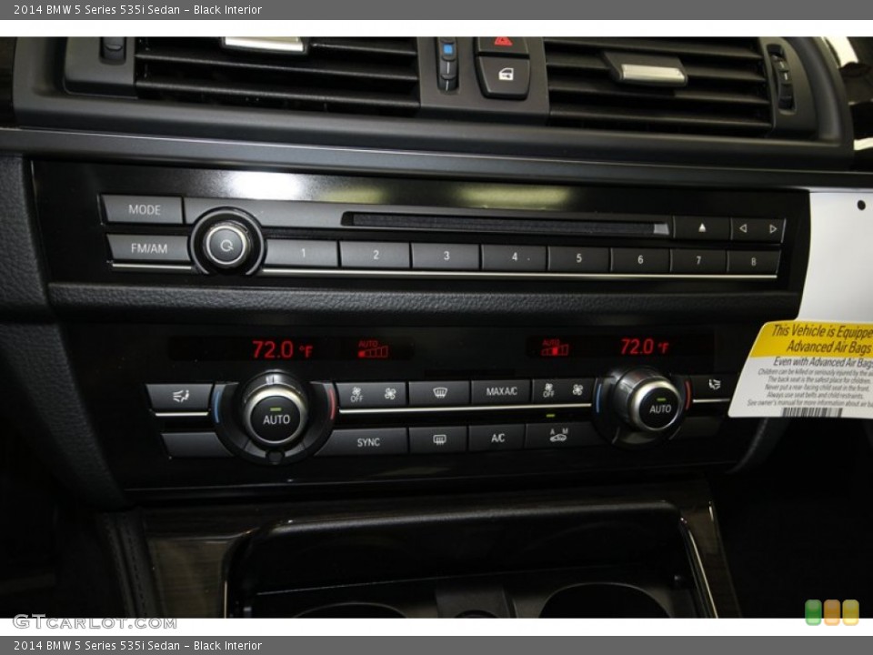 Black Interior Controls for the 2014 BMW 5 Series 535i Sedan #84222704
