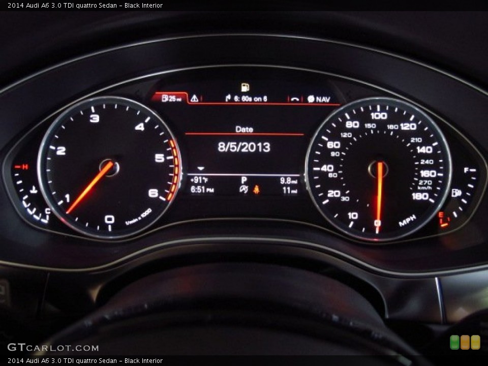 Black Interior Gauges for the 2014 Audi A6 3.0 TDI quattro Sedan #84223205