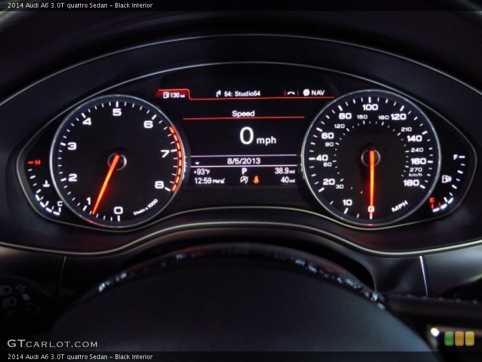 Black Interior Gauges for the 2014 Audi A6 3.0T quattro Sedan #84223973