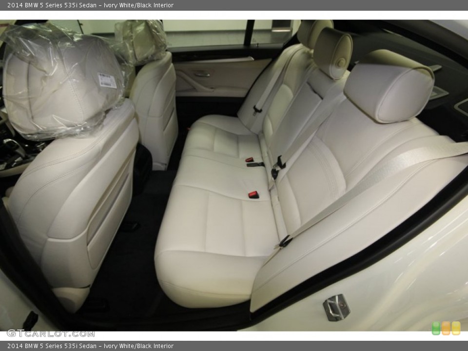 Ivory White/Black Interior Rear Seat for the 2014 BMW 5 Series 535i Sedan #84224132