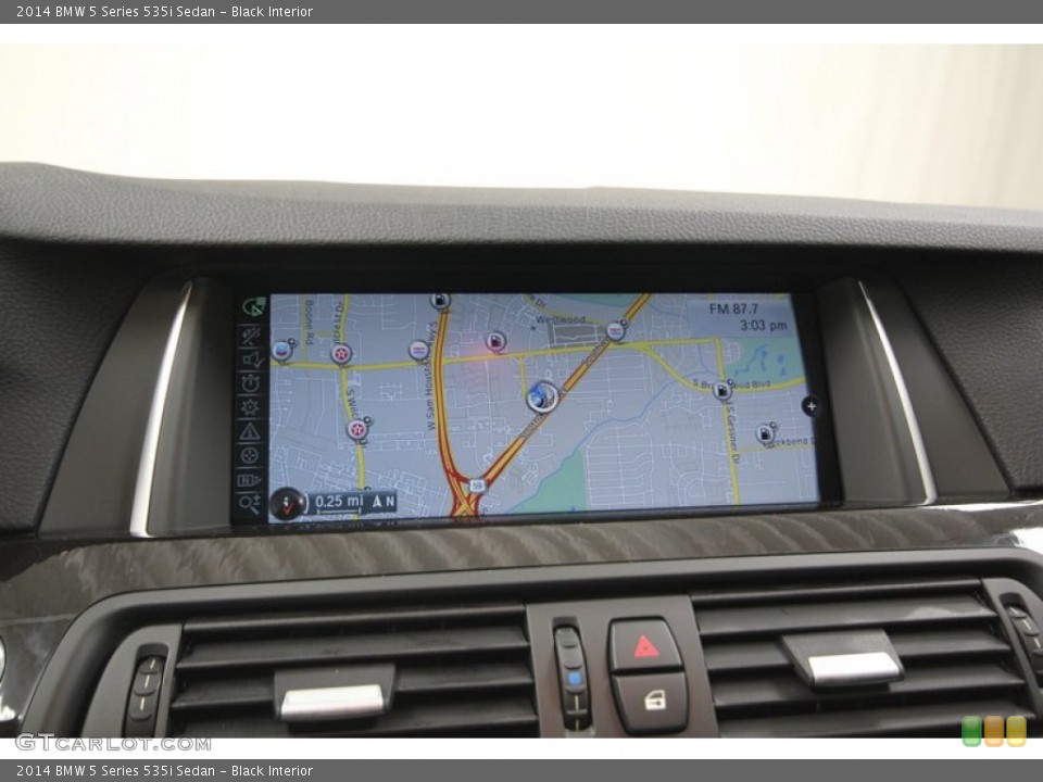 Black Interior Navigation for the 2014 BMW 5 Series 535i Sedan #84225158