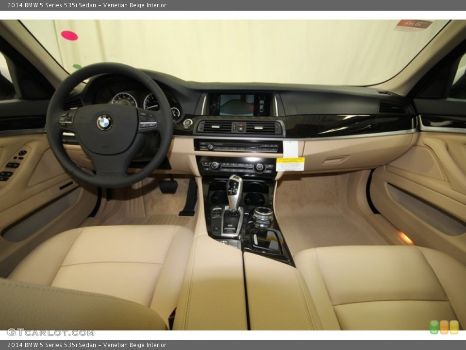 Venetian Beige Interior Dashboard for the 2014 BMW 5 Series 535i Sedan #84225596