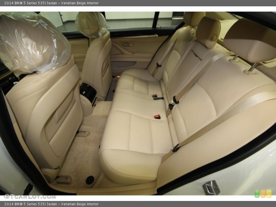 Venetian Beige Interior Rear Seat for the 2014 BMW 5 Series 535i Sedan #84225782