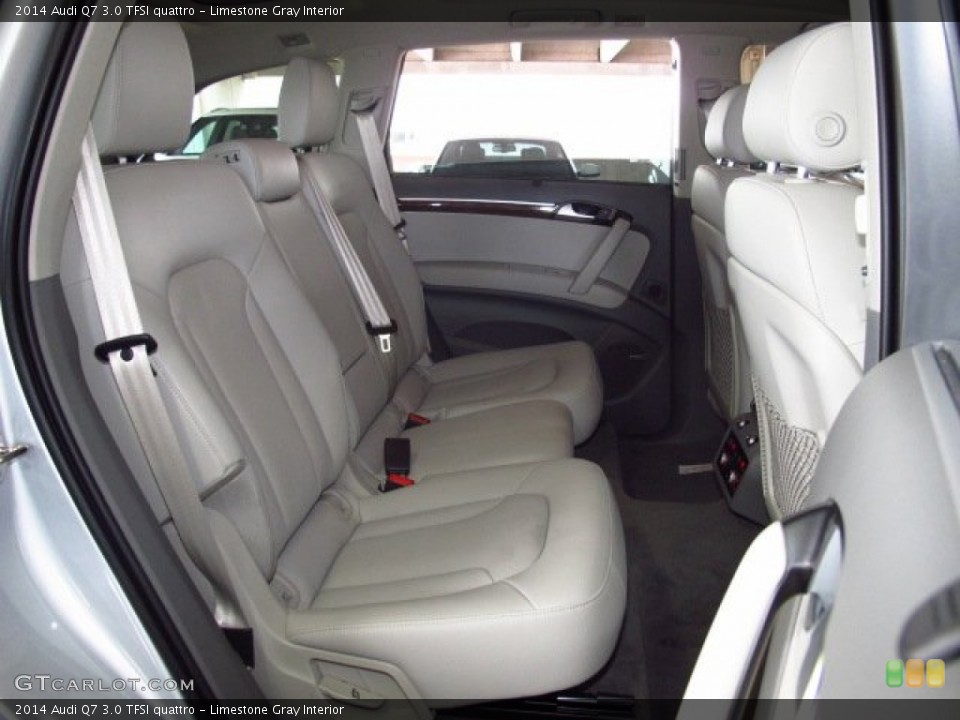 Limestone Gray Interior Rear Seat for the 2014 Audi Q7 3.0 TFSI quattro #84225824
