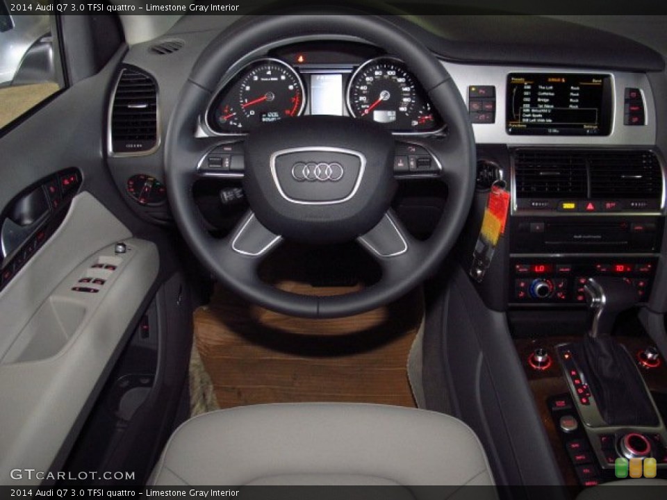 Limestone Gray Interior Steering Wheel for the 2014 Audi Q7 3.0 TFSI quattro #84225890