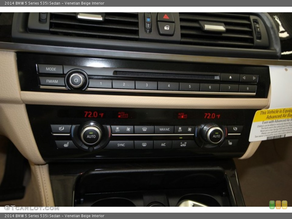 Venetian Beige Interior Controls for the 2014 BMW 5 Series 535i Sedan #84225986