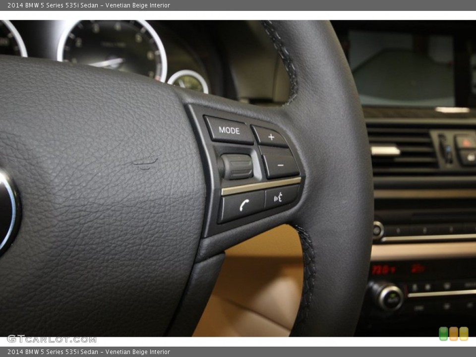 Venetian Beige Interior Controls for the 2014 BMW 5 Series 535i Sedan #84226106