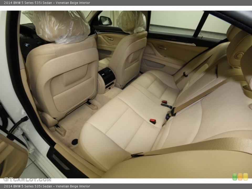 Venetian Beige Interior Rear Seat for the 2014 BMW 5 Series 535i Sedan #84226181