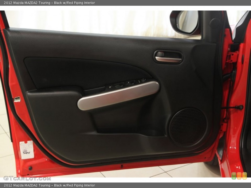 Black w/Red Piping Interior Door Panel for the 2012 Mazda MAZDA2 Touring #84229205