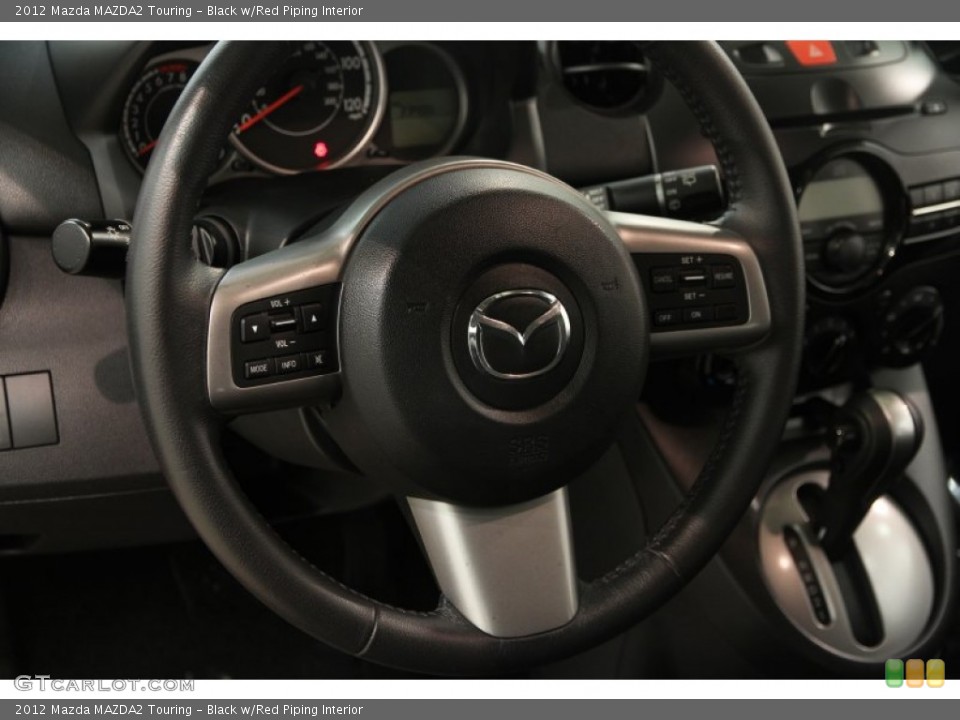 Black w/Red Piping Interior Steering Wheel for the 2012 Mazda MAZDA2 Touring #84229254