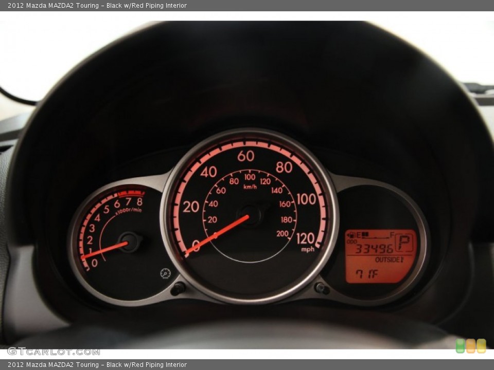 Black w/Red Piping Interior Gauges for the 2012 Mazda MAZDA2 Touring #84229273