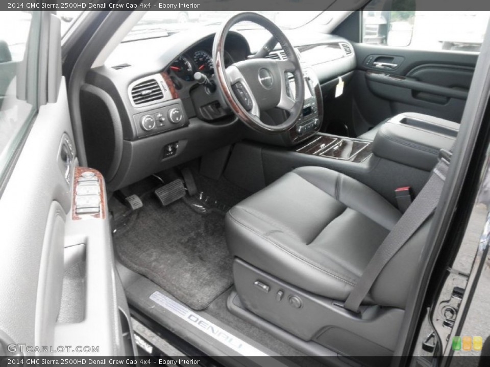 Ebony Interior Photo for the 2014 GMC Sierra 2500HD Denali Crew Cab 4x4 #84236732