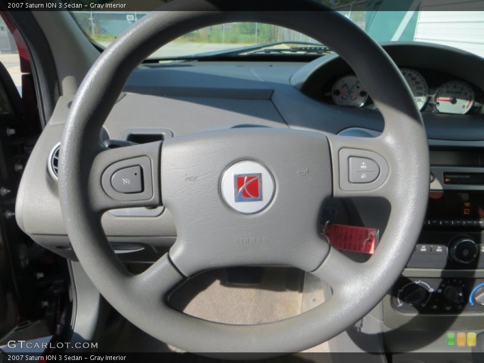 Gray Interior Steering Wheel for the 2007 Saturn ION 3 Sedan #84245087