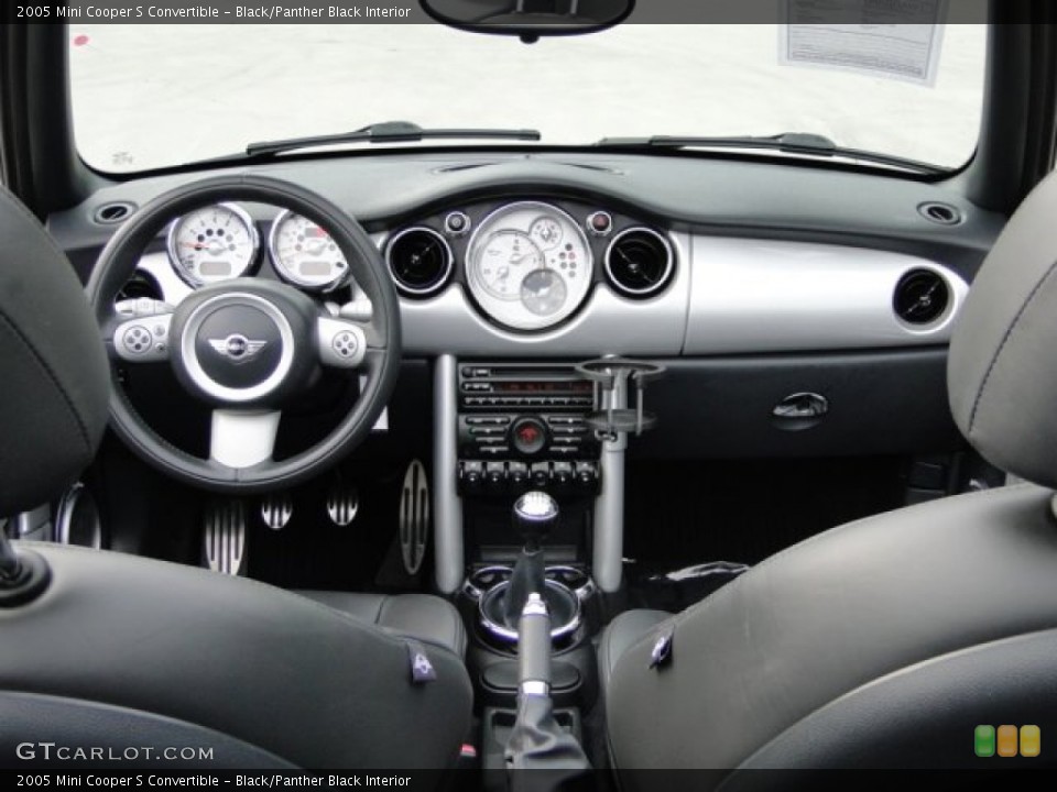 Black/Panther Black Interior Dashboard for the 2005 Mini Cooper S Convertible #84260790